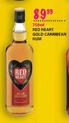 Red Heart Gold Carribean Rum-750ml