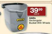 Addis Rectangular Bucket With Wheels