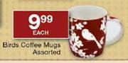 Birds Coffee Mugs Assorted-Each