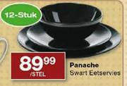 Panache Swart Eetservies-12 Stuk
