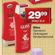 Gliss Sjampoe/Opknapper Verskeidenheid-250ml Elk