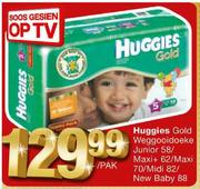 Huggies Gold Weggooidoeke Midi-82's/New Baby-88's