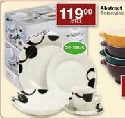 Abstract Eetservies-20 stuk per stel