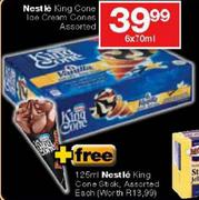 Nestle King Cone Ice Cream Cones-6x70ml