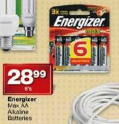 Energizer Max AA Alkaline Batteries-6's