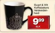 Swart & Wit Koffiebekers Verskeidenheid-Elk