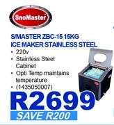 SnoMaster 15Kg Stainless Steel Ice Maker ZBC-15