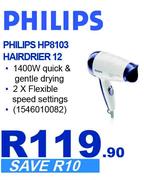 Philips Hairdryer 12 HP8103
