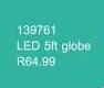 LED 5ft Globe