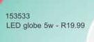 5W LED Globe