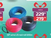 GP Wire 1.5 Red Roll-100m