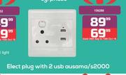 Elect Plug With 2 Ausama/s2000