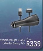 Samsung Vehicle Charger & Data Cable For Galaxy Tab