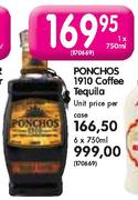 Ponchos 1910 Coffee Tequila-6X750ml