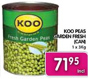 Koo Peas Garden Fresh(Can)-1x3Kg