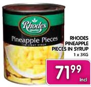 Rhodes Pineapple Pieces In Syrup-1x3Kg