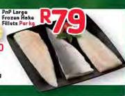 PnP Frozen hake Fillets-Per Kg