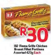 I&J Flame Grills Chicken Breast Fillet Portions Assorted-420g