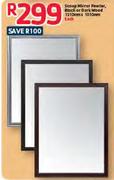 Scoop Mirror Powter Black Or Dark Wood-1310mm x 1010mm Each