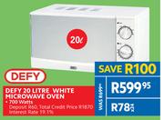 Defy 20L White Microwave Oven 700W