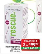 Homeopathic Rescue+ Tablets-2 x 180's