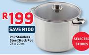 PnP Stainless Steel Stock Pan 24x20cm