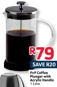 PnP Coffee Plunger With Acrylic Handle-1L