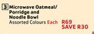 Sistema Microwave Oatmeal/Porridge And Noodle Bowl Assorted Colours-Each