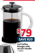 PnP Coffee Plunger With Acrylic Handle-1L