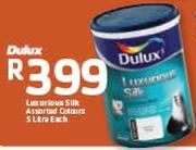 Dulux Luxurious Silk Assorted Colours-5Ltr Each