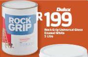 Dulux Rock Grip Universal Gloss Enamel White-5Ltr