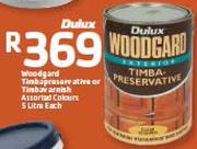 Dulux Woodgard Timba Preservative Or Timba Vanish Assorted Colours-5Ltr Each
