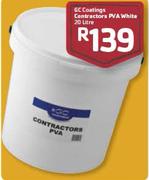 GC Coatings Contractors PVA White-20Ltr