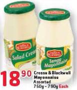 Crosse & Blackwell Mayonnaise Assorted-750/790g Each