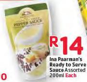 Ina Paarman's Ready To Serve Sauce Assorted-200ml