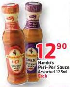 Nando's Peri-Peri Sauce Assorted-125ml Each