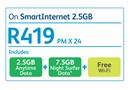 Apple iPad Air 16GB-On SmartInternet 2.5GB