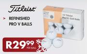 Fitleist Refinished Pro V Balls-Per Ball