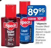 Alpecin Double Effect Shampoo, Alpecin Liquid 200ml Or caffeine Shampoo 250ml-Each