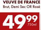 Veuve De France Brut, Demi Sec Or Rose-750ml