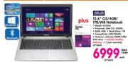 Asus  15.6" Ci5/4GB/1TB/W8 Notebook X550LA