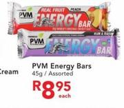 PVM Energy Bars-45g Assorted Each