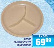 Econo Plastic Plates W/Divisions-50's