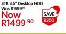Western Digital 3TB 3.5" Desktop HDD