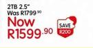 Toshiba Portable Hard Drive 2TB 2.5"