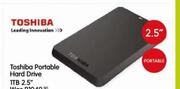 Toshiba Portable Hard Drive 1TB 2.5"