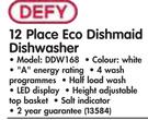 Defy 12 Place Eco Dishmaid Dishwasher DDW168
