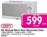 Defy 20L Manual Mirror Door Microwave Oven DMO349