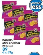 Bakers Mini Cheddar(All Flavours)-6x33G