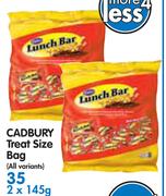 Cadbury Treat Size Bag(All Variants)-2x145G